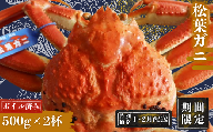 【期間限定配送！1～2月発送希望の方へ！】松葉ガニ 500g×2杯〈活〉松葉ガニ マツバガニ 冬の旬。贅沢の極みをご家庭で松葉カニ マツバガニ カニ 蟹 新鮮 旬 プレゼント 贈与 お祝い事 贈り物 年末年始 祝辞 隠岐 西ノ島町