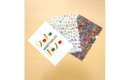 ★福祉施設応援品★ オリジナルクリアファイルセット（３枚入り）［204K02］ 2425643 - 愛知県小牧市