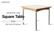 家具 スクエアテーブル 組立式 900×900×H710(mm) / White | 机 テーブル ダイニングテーブル 四角テーブル 木製 食卓 リビング インテリア 日本製 2人用 オーク モダン アンティーク ビンテージ おしゃれ 白 ホワイト BELBET 埼玉県 東松山市