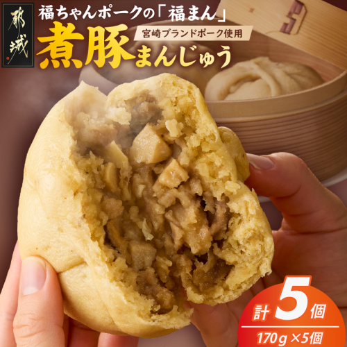 宮崎ブランドポーク使用「福まん(煮豚まんじゅう)」5個セット_AA-N501 2428342 - 宮崎県都城市