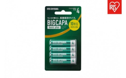 【4本×12パック】BIGCAPA basic+ 単4アルカリ乾電池4本ブリスターパック　LR03Bbp/4B 2428367 - 宮城県角田市