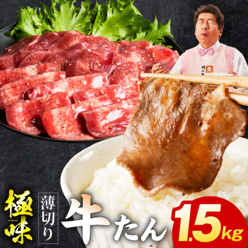 薄切り牛たん 1.5kg【氷温熟成×旨塩ダレ 味付き 訳あり サイズ不揃い 500g 小分け 焼くだけ 焼肉】 mrz0289 2428397 - 大阪府泉佐野市