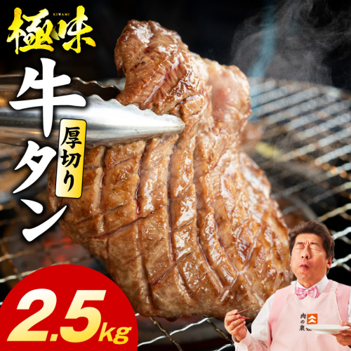 厚切り牛たん 2.5kg【氷温熟成×旨塩ダレ 味付き 訳あり サイズ不揃い 500g 小分け 焼くだけ 焼肉】 mrz0298 2428406 - 大阪府泉佐野市