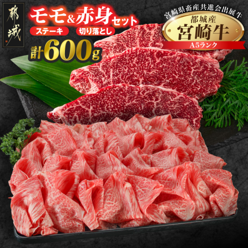 【共進会牛】(A5)宮崎牛モモステーキ&赤身切り落としセット_18-2503 2430537 - 宮崎県都城市