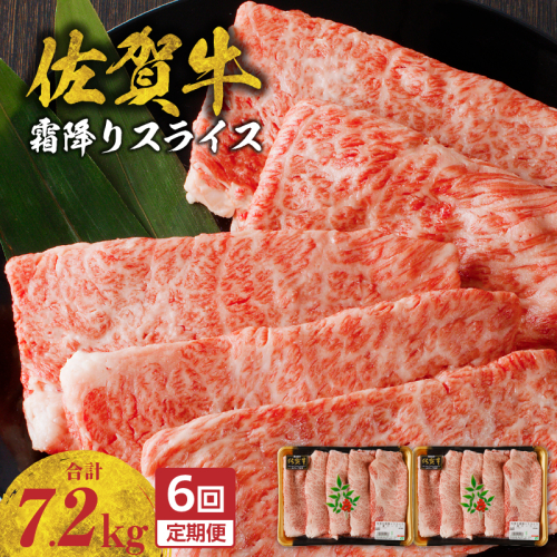 【定期便：6回】佐賀牛霜降りスライス（肩ロース）1.2kg ／ 中山牧場 直送 牛肉 佐賀牛 霜降り 肩 ロース 薄切り スライス しゃぶしゃぶ すき焼き A4 A5 黒毛和牛 ブランド牛 肉 お肉 国産 佐賀県 玄海町 冷凍 人気 おすすめ 2431136 - 佐賀県玄海町