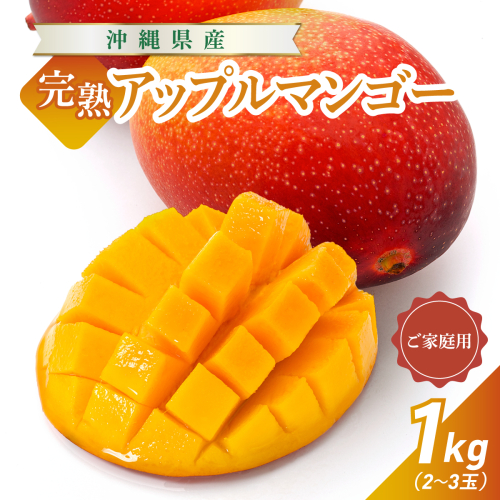 【2026年発送】高平農園の完熟アップルマンゴー【家庭用】 1kg(2～3玉) 2431861 - 沖縄県南城市