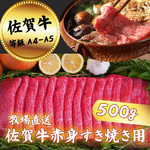 佐賀牛 赤身 すきやき用 500g：B130-051 2432353 - 佐賀県佐賀市