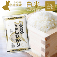 【令和7年産/白米】 〈令和8年1月内発送〉こしひかり 5kg 茨城県産 米 小分け 2025年産 K2670