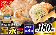 【全3回定期便（毎月）】ぎょうざの宝永 宝永餃子 15個入セット（宝永餃子15個入×4袋）合計1.5kg　T004-T01-02