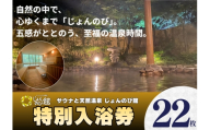 じょんのび館入浴券22枚　新潟市 人気温泉 温泉 サウナ 天然温泉 露天風呂 大浴場 ジャグジー