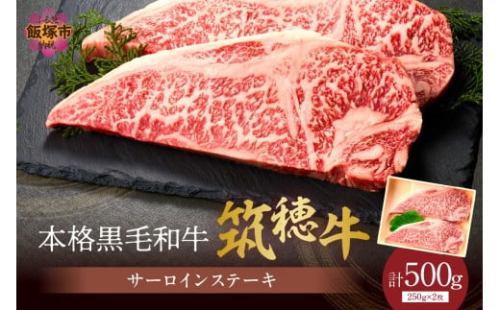 森本牧場産 本格黒毛和牛 筑穂牛 サーロインステーキ 250g×2枚【E-099】 2433115 - 福岡県飯塚市