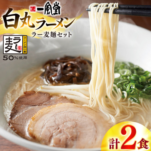 ラーメン 一風堂 白丸 ラー麦麺 セット 2食 [地域商社ふるさぽ 福岡県 宇美町 um40bfw220018] 豚骨 とんこつ らーめん 拉麺 豚骨ラーメン とんこつラーメン 博多ラーメン お試し 2433230 - 福岡県宇美町