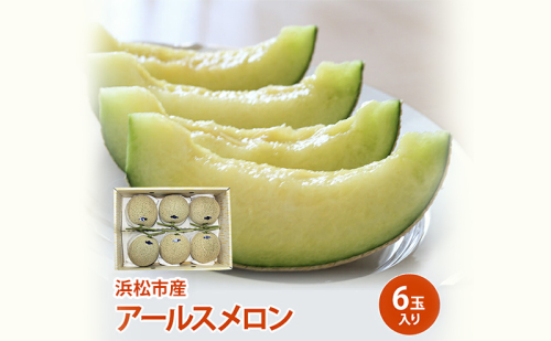 【静岡県浜松市産】アールスメロン約1.5kg以上×6玉  白等級 【配送不可：離島】メロン melon フルーツ 果物 静岡 浜松市 2433253 - 静岡県浜松市