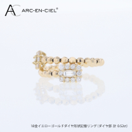 アルカンシェル18金ダイヤ形状記憶リング（計 0.52ct） J093