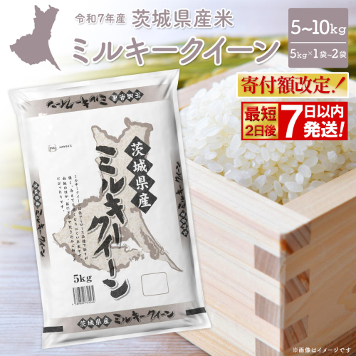 【寄付額改定】【令和7年産/白米】 ミルキークイーン 令和7年産 5kg×1袋 or 5kg×2袋 茨城県産 K2660 K2661 2433311 - 茨城県境町