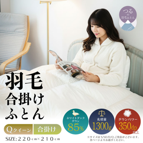 【クイーン】【合掛け】羽毛合掛けふとん　軽量素材　スーパーTTC（220ｃｍ×210ｃｍ）
謝礼品名カナ	 2433539 - 山梨県都留市