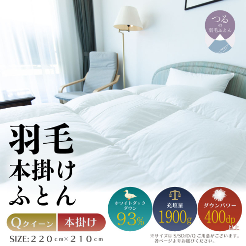 【クイーン】【本掛け】羽毛掛けふとん　ソフラーノ　マシュマロタッチ・保温性・フィット性・快適性（220cm×210cm） 2434630 - 山梨県都留市