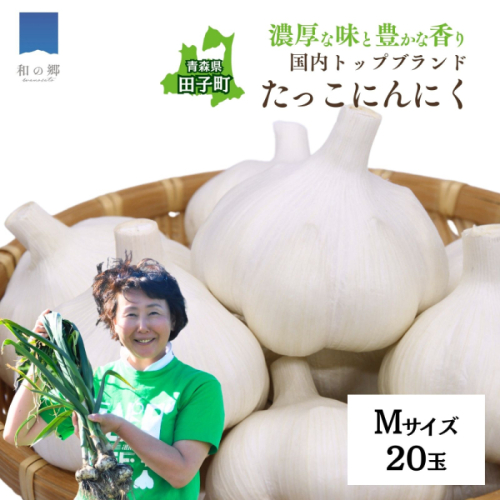 日本一ブランドたっこにんにくMサイズ20玉（青森県田子町産にんにく） 2434658 - 青森県田子町