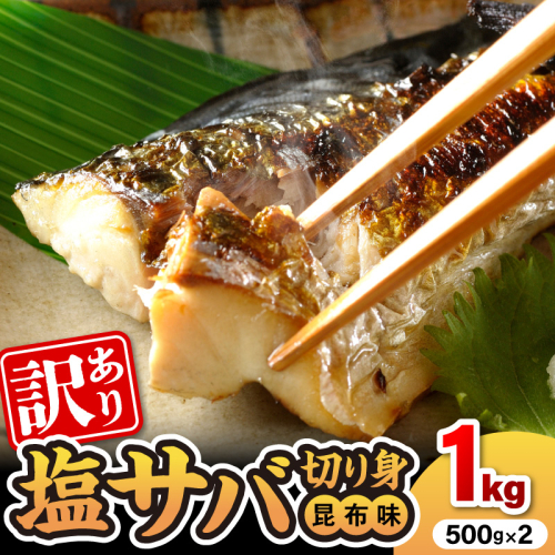 【訳あり】塩サバ切り身昆布味（500g×2）N0212-YA0506 2434770 - 宮崎県延岡市