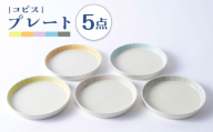 【波佐見焼】 コピス プレート 5枚セット 【Cheer house】 [AC289]