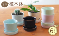 【波佐見焼】 ミニ植木鉢 カラー 6色セット 【Cheer house】 [AC293]