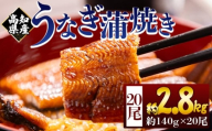 高知県産蒲焼きうなぎ 約１４０ｇ ２０尾 計約２８００ｇ - 国産 鰻 ウナギ 養殖 かばやき タレ付き うな重 うな丼 たれ おつまみ スタミナ 土用の丑の日 うな丼 うな重 丼ぶり 一品 おかず うなぎ蒲焼 fb-0182