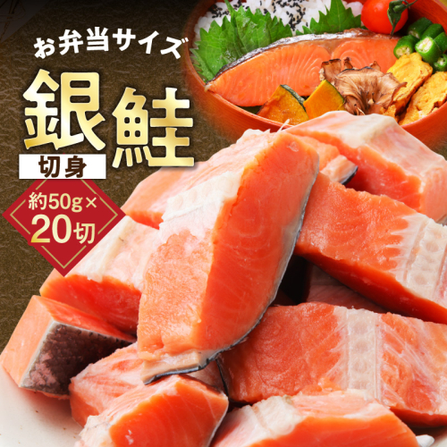 【お弁当サイズ】銀鮭 切身 約50g×20切れ【小分け 漁師 手切り 1kg さけ サケ 切り身 弁当 朝食 時短 訳あり サイズ不揃い 規格外 冷凍食品】 G3710 2439037 - 大阪府泉佐野市