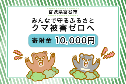 [返礼品なし]「クマによる人身被害等の発生防止へのご寄附 1万円」熊出没防止対策・環境整備へのご支援を｜東北 富谷 とみや 返礼品無し 寄附 寄付 被害防止 対策 安全確保 生活確保 熊 クマ くま [0361] 2439048 - 宮城県富谷市