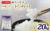 令和7年産 米 幽学の里米 コシヒカリ 20kg 精米 国産 千葉県産コシヒカリ 炊飯 おにぎり お米 おこめ 白米 コメ ライス ご飯 備蓄 すし米コンテスト・国際大会 特Aランク賞受賞 ギフト プレゼント 贈答 記念日 お祝い 送料無料 産地直送 千葉 千葉県産 ふるさと納税 千葉県 旭市 幽学の里米 ugs006