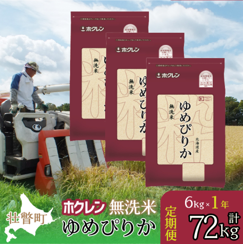 【令和7年産米】【1年定期配送】（無洗米6kg）ホクレンゆめぴりか（2kg×3袋） SBTD172 2442316 - 北海道壮瞥町