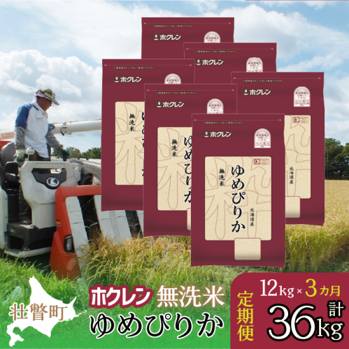 【令和7年産米】【3ヶ月定期配送】（無洗米12kg）ホクレンゆめぴりか（2kg×6袋） SBTD173 2442319 - 北海道壮瞥町