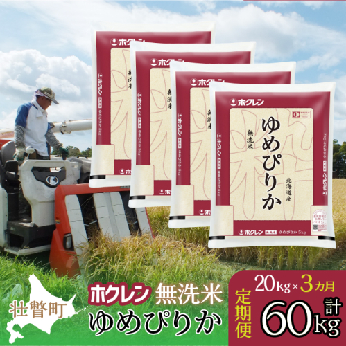 【令和7年産米】【3ヶ月定期配送】（無洗米20kg）ホクレンゆめぴりか（5kg×4袋） SBTD175 2442326 - 北海道壮瞥町