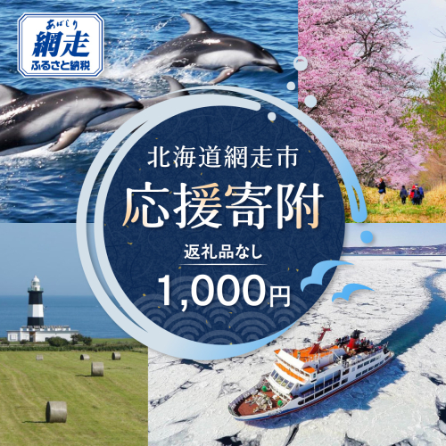 【返礼品なし】北海道網走市・応援寄附1,000円（寄附のみの応援受付 ※返礼品はございません） ABBT001 2442460 - 北海道網走市