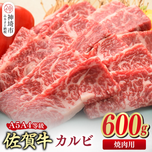 【スピード発送】佐賀牛 カルビ 焼肉用 600g【A4～A5ランク】【希少 国産和牛 牛肉 肉 牛 焼肉】(H085206) 2442495 - 佐賀県神埼市