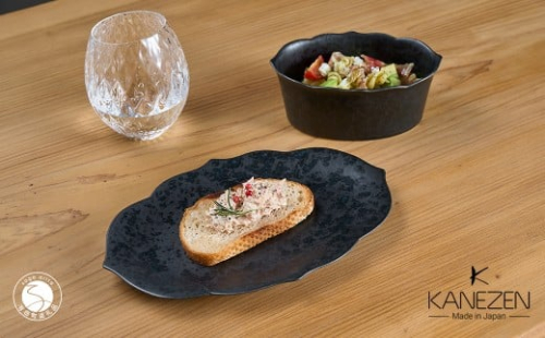 有田焼 桔梗渕 24cm プレート 15cm(H) ボウル 2点セット【金善製陶所】和食器 食器 器 お家カフェ ギフト おしゃれ do026 2442789 - 佐賀県有田町