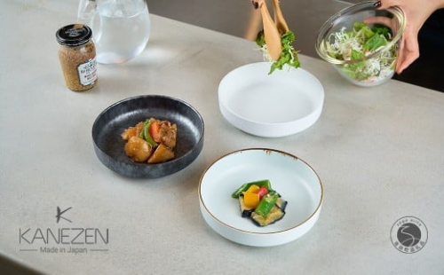 有田焼 17cm カットボウル 3点セット【金善製陶所】和食器 食器 器 うつわ 鉢 ギフト A35-678 2442791 - 佐賀県有田町