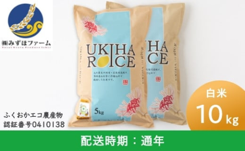 E442-10 みずほファーム UKIHA RICE 10kg 244370 - 福岡県うきは市