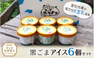 ラッテたかまつ 黒ごまアイス6個セット ／葛城 高原 牧場 ラッテのアイス【latt022】