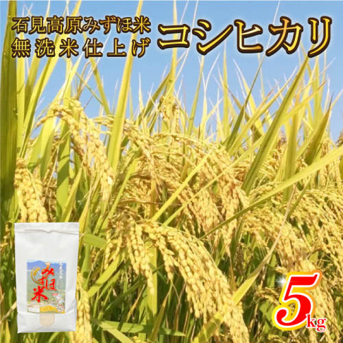 令和7年産!　石見高原みずほ米コシヒカリ 無洗米仕上　5kg 2444502 - 島根県邑南町