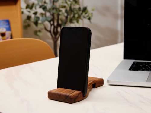 ウェーブ型木製スマホスタンド 　Wave wood mobile phone stand［087Y12］ 2444507 - 愛知県小牧市
