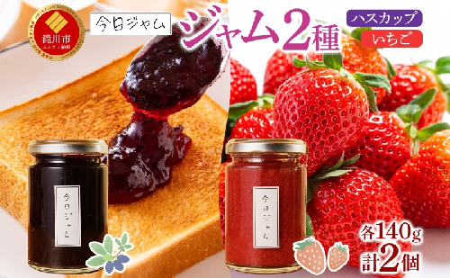 【ふるさと納税】ジャム2種セットB 各1個 ハスカップジャム いちごジャム  今日ジャム 北海道産 自家製 パン ヨーグルト 朝食 濃厚 甘い デザート スイーツ おやつ グルメ ご褒美 贅沢 ギフト 送料無料 北海道 滝川市 2445545 - 北海道滝川市
