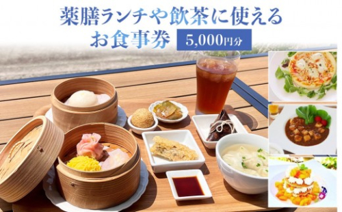 ［薬膳ランチや飲茶に使える］お食事券 5000円分（1000円券×5枚） 2445605 - 和歌山県海南市