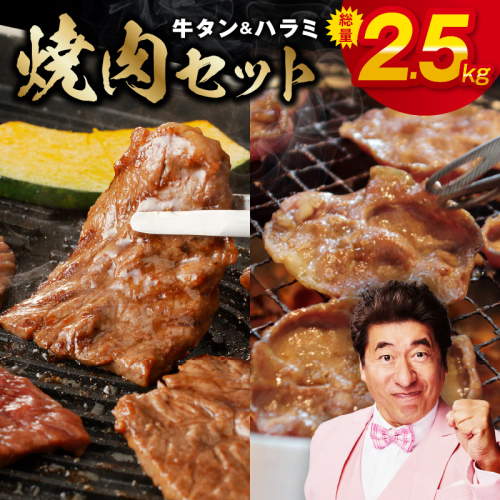 【定期便】牛タン＆牛ハラミ 総量 2.5kg 焼肉セット【成型牛たん ハラミ 牛肉 焼肉用 薄切り 訳あり サイズ不揃い 2026年2月＆5月発送 全2回】 099Z447 2445823 - 大阪府泉佐野市