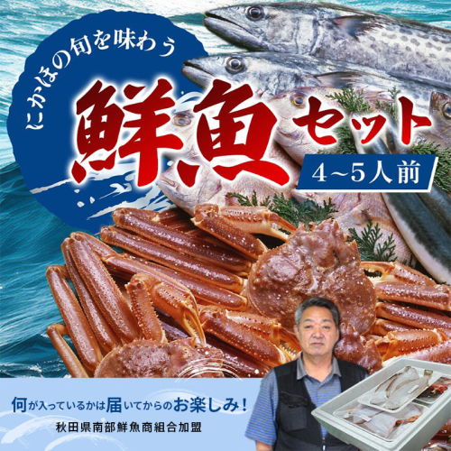鮮魚 冷蔵 クール便「 開けたらすぐ食べられる下処理済み 海産物 4～5人前 セット 」さとう鮮魚店【 パック 詰め合わせ 海鮮セット 鮮魚ボックス 海鮮 海の幸 魚介 魚介類 刺身 切り身  秋田県 にかほ 】 2445872 - 秋田県にかほ市