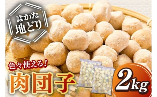 はかた地どり 肉団子 2kg(1kg×2袋)【A5-530】 2446129 - 福岡県飯塚市
