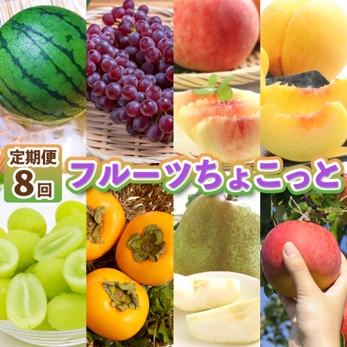 【定期便8回】フルーツちょこっと【令和8年産先行予約】FS25-137 2446135 - 山形県山形市