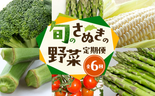 旬のさぬきの野菜定期便（6回）　野菜 定期便 旬 新鮮 食べごろ 季節 ブロッコリー アスパラ ホワイトコーン オクラ ミニトマト 香川県 東かがわ市 2446406 - 香川県東かがわ市