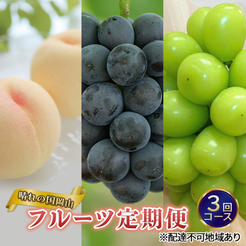 フルーツ 定期便 2026年 先行予約 晴れの国 岡山 の 定期フルーツ定期便 3回コース 桃 もも 葡萄 ブドウ 岡山県産 国産 セット ギフト 2446435 - 岡山県高梁市