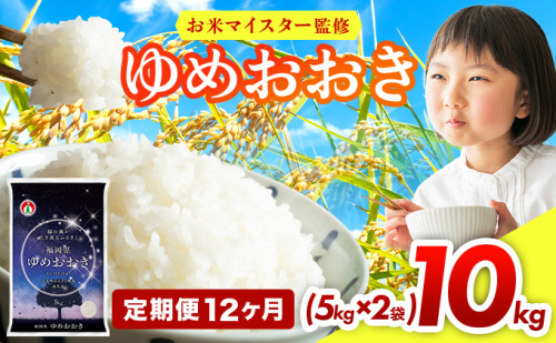 【12ヶ月定期便】令和7年産 福岡県産米100％使用！大木町 ゆめおおき 10kg ※北海道・沖縄・離島は配送不可 CY006sub12 2447853 - 福岡県大木町