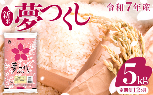 【12ヶ月定期便】令和7年産 福岡県産米 夢つくし 5kg 精米 ※北海道・沖縄・離島は配送不可 CY008sub12 2447883 - 福岡県大木町